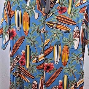 Hilo Hattie The Hawaiian Original Shirt L Blue/Sur
